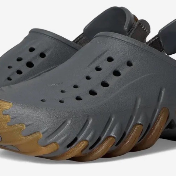 CROCS echo gum Ro clog in Slate Grey Clog with Brown Outsole Accents main image 4